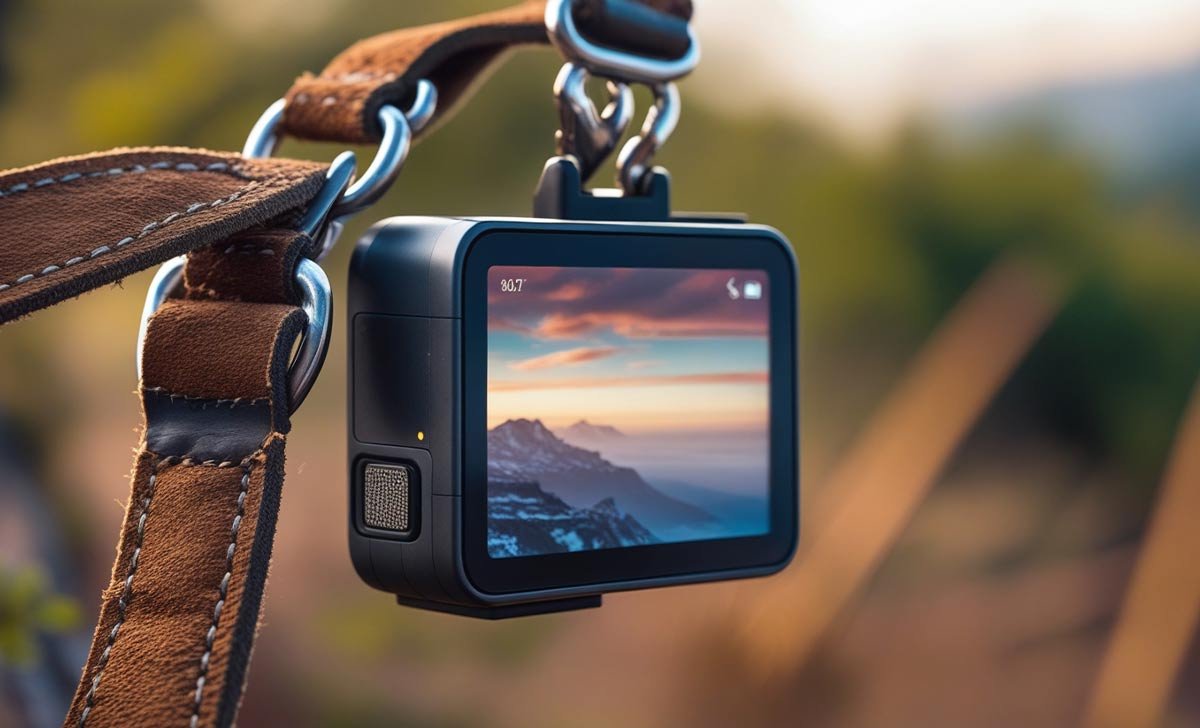 Attach The Leash To The Front Of The Camera